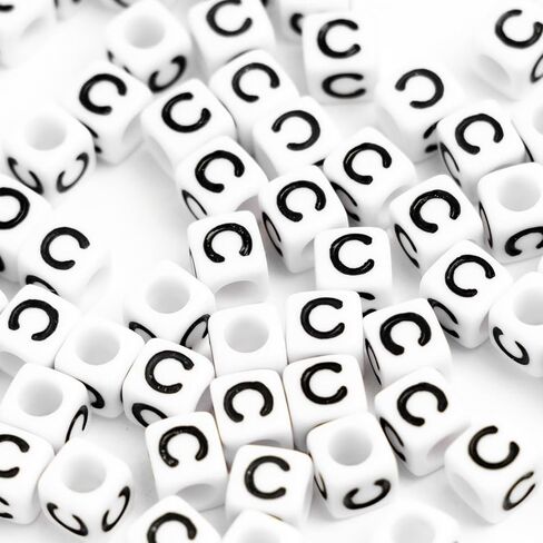 500Pcs Cube White Acrylic Letter Beads 6x6mm Letter B Alphabet Beads for DIY Bracelet Necklace Jewelry Making (STU-500FZM-AEIOU) in Kuwait
