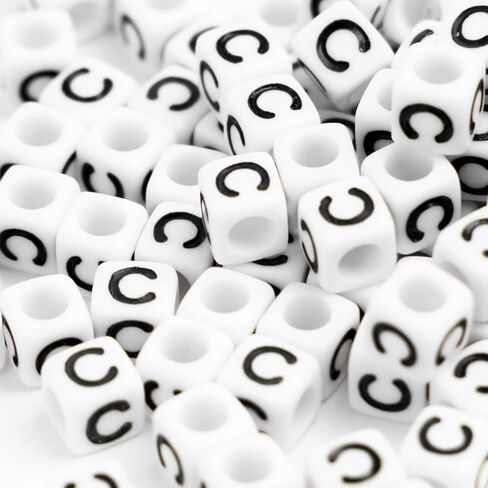 500Pcs Cube White Acrylic Letter Beads 6x6mm Letter B Alphabet Beads for DIY Bracelet Necklace Jewelry Making (STU-500FZM-AEIOU) in Kuwait