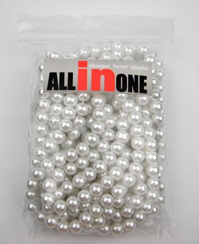 ALL in ONE 3 Strands 300pcs Round Pearl Loose Beads (6MM, IVORY) in Saudi Arabia