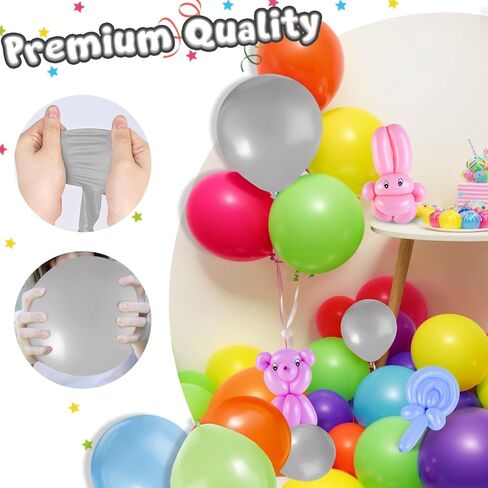 LovesTown 160PCS Silver Balloons, 5 Inch Pearlized Silver Balloons Small Silver Latex Balloons for Kids Birthday Wedding Party Decorations in Kuwait