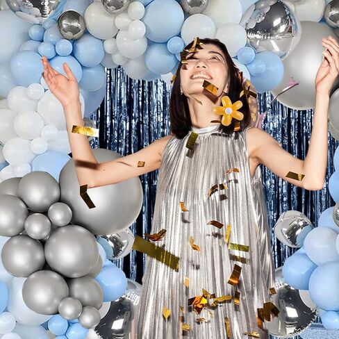 LovesTown 160PCS Silver Balloons, 5 Inch Pearlized Silver Balloons Small Silver Latex Balloons for Kids Birthday Wedding Party Decorations in Kuwait