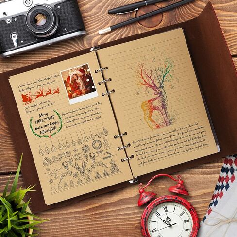Asten Leather Writing Journal, Refillable Notebook Journal Vintage Diary with Lined Pages Travelers Notebook, Gift for Men and Women 5 x 67.2inch（A6, Blue in Saudi Arabia