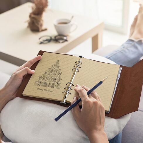Asten Leather Writing Journal, Refillable Notebook Journal Vintage Diary with Lined Pages Travelers Notebook, Gift for Men and Women 5 x 67.2inch（A6, Blue in Saudi Arabia