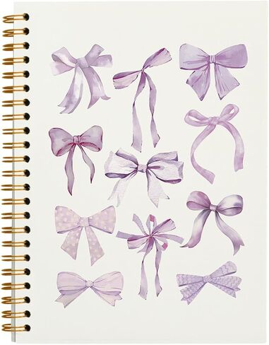 Coquette Pink Bow Notebook Journal ، Preppy Notebook ، دفتر ملاحظات جمالي وردي ، دفتر جيرلي ، دفتر ملاحظات وردي ، مستلزمات مكتبية وردية ، دفتر ملاحظات حلزوني 5.5x8.3 بوصة in Kuwait