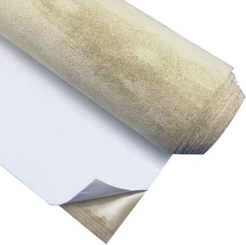 Microfiber Fabric Self-Adhesive Suede Look, Stretch Film Fabric for car Interior Decorate - 16.5in x 59in, Brown in Saudi Arabia