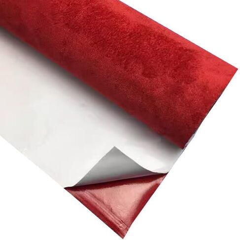 Microfiber Fabric Self-Adhesive Suede Look, Stretch Film Fabric for car Interior Decorate - 16.5in x 59in, Brown in Saudi Arabia