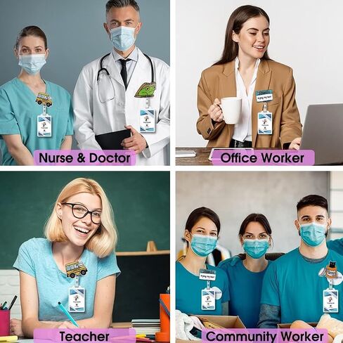 مضحك أوزة الصراع شارة حافلة بكرة مقطع حامل قابل للسحب ، لطيف معرف بطاقة علامة علامة البكر للممرضات ، الطالب الطبي ، طالب التمريض ، الطبيب ، عامل المكتب ، هدية المستشفى in Kuwait