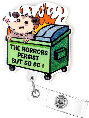 Funny Goose Struggle Bus Badge Reel Retractable Holder Clip,Cute ID Name Card Tag Reel for Nurse,Medical Assisatant,Nursing Student,Doctor,Office Worker,Hospital Gift in Kuwait