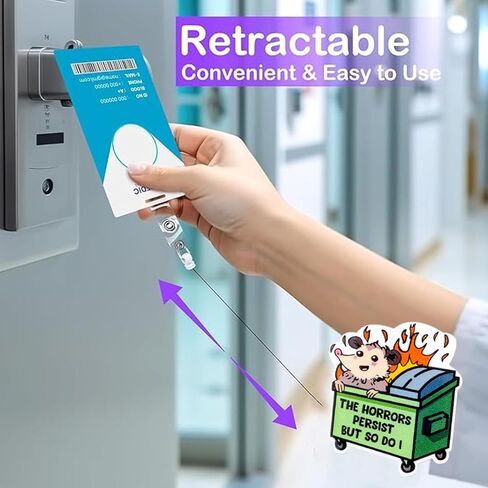 Funny Goose Struggle Bus Badge Reel Retractable Holder Clip,Cute ID Name Card Tag Reel for Nurse,Medical Assisatant,Nursing Student,Doctor,Office Worker,Hospital Gift in Kuwait