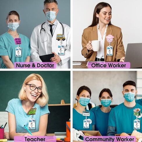 Funny Goose Struggle Bus Badge Reel Retractable Holder Clip,Cute ID Name Card Tag Reel for Nurse,Medical Assisatant,Nursing Student,Doctor,Office Worker,Hospital Gift in Kuwait