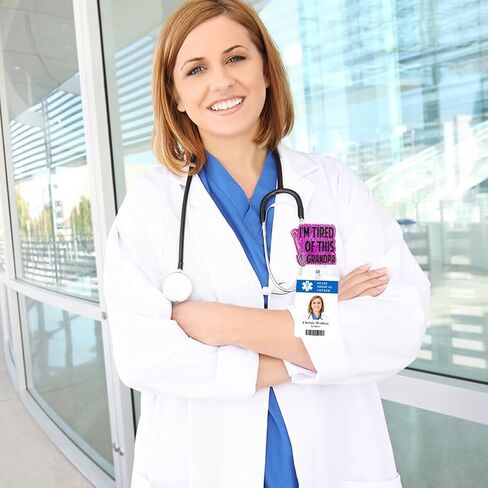 مضحك أوزة الصراع شارة حافلة بكرة مقطع حامل قابل للسحب ، لطيف معرف بطاقة علامة علامة البكر للممرضات ، الطالب الطبي ، طالب التمريض ، الطبيب ، عامل المكتب ، هدية المستشفى in Kuwait