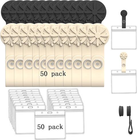 50 Pack Magnetic Tag Holder with 50 Pack Clear PVC Horizontal ID Badge Holder Kit for Office Conventions Exhibition Events to Keep Clothes Neat in Saudi Arabia