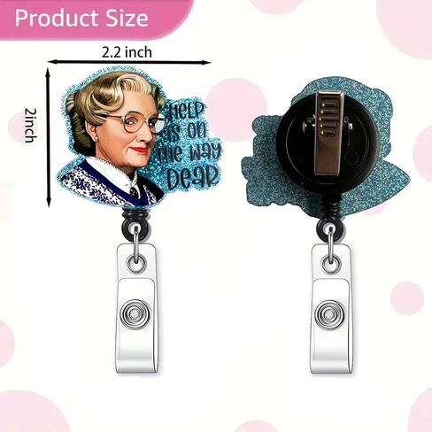 Help is On The Way Badge Reel Funny ID Badge Holders Retractable with Alligator Clip for Nursing Nurses Teachers Pharmacists Office Staff in Saudi Arabia