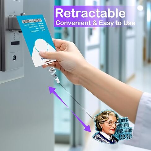 Help is On The Way Badge Reel Funny ID Badge Holders Retractable with Alligator Clip for Nursing Nurses Teachers Pharmacists Office Staff in Saudi Arabia