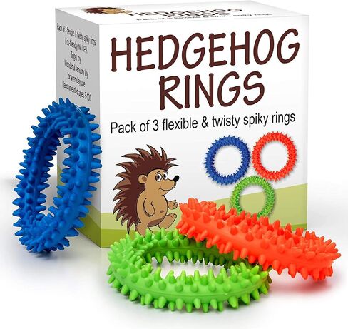 Pick A Toy Sensory Ring and Fidget Toy 3 Pack, Soft, Flexible Rubber Rings with Spikes, Engaging and Calming Sensory Toys Bracelets for Children, Youth, Adults in Kuwait
