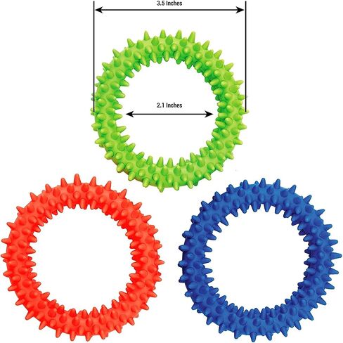 Pick A Toy Sensory Ring and Fidget Toy 3 Pack, Soft, Flexible Rubber Rings with Spikes, Engaging and Calming Sensory Toys Bracelets for Children, Youth, Adults in Kuwait