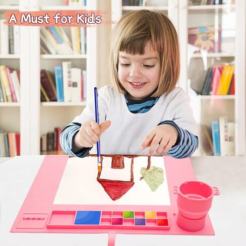 حصيرة طلاء السيليكون ، حصيرة فنية بحرية 20 "× 16" مع كوب وغطاء ، ورقة سيليكون غير عصا للراتنج ، DIY ، الطين ، لعب DOH ، الأزرق in Saudi Arabia