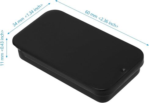 60 حاوية شريحة معدنية أعلى حاويات القصدير ، حاويات قصدير معدنية ميني ميني ميني ، صندوق قصدير معدني مستطيل مع أغطية شريحة ، علب منظم التخزين الفارغة للشموع ، المجوهرات ، مجموعة تخزين الحرف ، الأسود in Kuwait