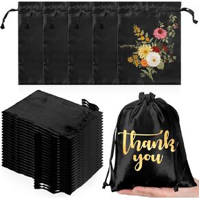 Cosblank 24 PCS تسامي أكياس الرباط الفراغات 5 "× 7" أكياس هدايا تسامي أكياس الساتان مجوهرات قابلة لإعادة الاستخدام لأجهزة Goodies حفلات الزفاف للاستحمام الطفل DIY (أبيض)