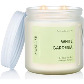 M & Sense Pink Gasmine Rose Candle-11.6oz شمع الصويا الطبيعية لمدة 70 ساعة ، وقت حرق طويل ، شمعة نابضة غير سامة للزهرة ديكور المنزل رائحة للنساء