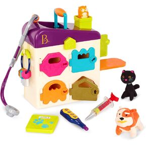B. toys - Toy Vet Set For Toddlers, Kids - Pet Care Set - Pretend Play Set - Vet Clinic, Tools, Plush Toys - 2 years + - Pet Vet