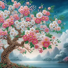 WSLWXSHM 5D Special Shape Diamond Art Kits for Beginners, Diamond Painting Kits for Adults, Crystal Rhinestones Diamond Painting for Home Wall Decoration Gift 12×12inch/30×30cm, Tree of Life