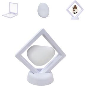 Painting Rocks Display Frame, 3D Floating Display Case Stand Holder, DIY Rocks Clear Box for Arts, Crafts, Decoration (Medium)