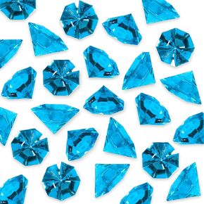 Super Z Outlet Acrylic Colorful Round Treasure Gemstones for Table Scatter, Vase Fillers, Event, Wedding, Arts & Crafts, Birthday Decorations Favor (36 Pieces) (Turquoise)