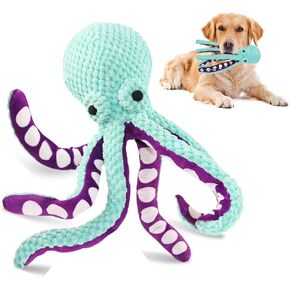 Squeaky Dog Toys, Octopus Dog Toy, Dog Plush Toys, Indestructible Dog Toys, Dog chew Toy, Puppy chew Toys, Dog Toys Bulk, Pet Toy, Dog Plush Toys for Large Dogs, Puppy Toys to Keep Them Busy