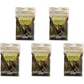 5 Packs Dragon Shield Inner Sleeve Smoke Standard Size 100 ct Card Sleeves Value Bundle!