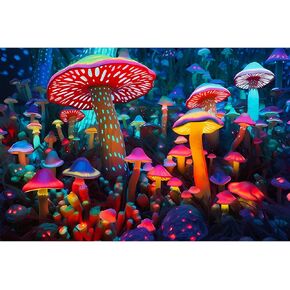 1000 Pieces Puzzle for Adults-Mushrooms Puzzle-Wooden Puzzle Highlights The Wonder and Fascination of The Mushrooms World-Thick, Sturdy Pieces Challenging Family Activity Great Gift Idea,29 x 20 in