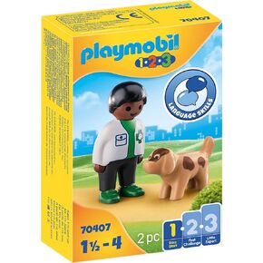 Playmobil - 1.2.3 Vet with Dog