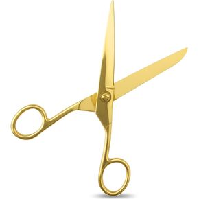 7" Small Gold Scissors Craft Tailor Fabric Brass Scissors, Gold Scissors for Office Multipurpose Stylish, Heavy Duty Gold Scissor, All Purpose Stainless Steel Dressmaker Shears for School Office Home