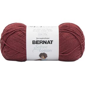 Bernat Softee Cotton Yarn, Warm Red