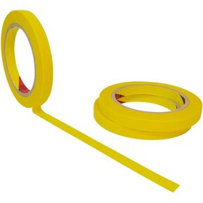 Yellow Painters Tape for Car Paint - 3 Roll Multi Size Pack - No Residue Automotive Masking Tape for Automotive Paint - Heat Resistant for Paint Booth (2 inch (48mm) x 44 Yard)