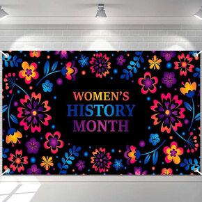 Ticuenicoa Black History Month Banner - Women's History Month Pan African American Decorations, Ideal Photography Backdrop for Home, School & Classroom Celebrations 70.8x43.3 Inches