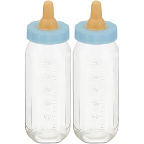Adorable Pink Fillable Baby Bottle Favors - 5", Set of 2 - Premium Plastic Keepsake Gifts - Perfect For Showers, Gender Reveals & Baby Celebrations
