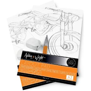 Ashton and Wright - A3 Semi Transparent Layout Pad - 50gsm Paper - 60 Sheets - Pack of 5