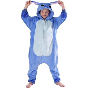 SWEETXIN Kids Unisex Onesie Pajamas Plush One Piece Halloween Costume Cosplay Sleepwear for Girls Boys