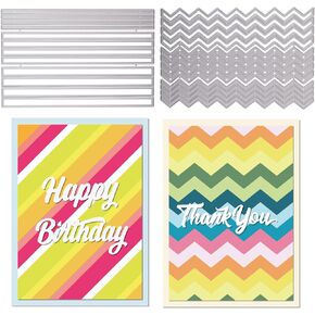 GLOBLELAND Rectangular Strips Cutting Die Metal Frame Background Die Cuts Embossing Stencils Template for Paper Card Making Decoration DIY Scrapbooking Album Craft Decor