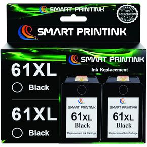 61XL Ink Cartridge Replacement for HP 61 XL (2X Black) High-Yield Ink Compatible:Envy 4500 &500 Series, Deskjet 1000 1056 1510 1512 1010 1055, OfficeJet 2620 4630 4632 4634