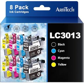 Compatible for Brother LC3013 LC3011 Ink Cartridges LC-3013 (2 Black, 2 Cyan, 2 Magenta, 2 Yellow) Works with Brother MFC-J491DW MFC-J497DW MFC-J690DW MFC-J895DW Printers