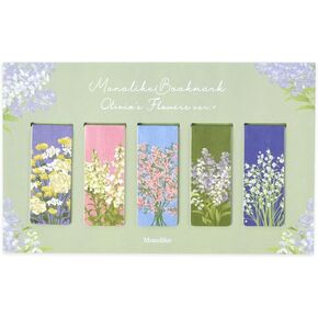 Monolike Magnetic Bookmarks Set - A (Olivia's Flowers Ver.4)