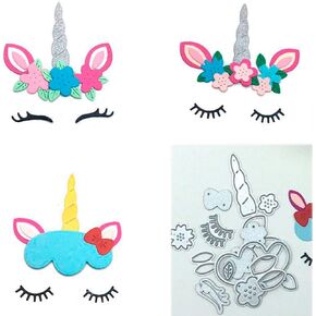 2.7 by 3.5 Inch Unicorn Metal Cutting Dies Kids Craft Die Cuts for Scrapbooking and Card Making Birthday Christmas Dies