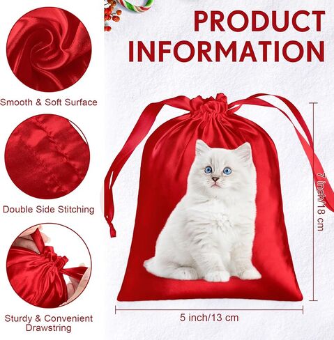Cosblank 24 Pcs Sublimation Drawstring Bags Blanks 5" x 7" Sublimation Gift Bags Satin Reusable Jewelry Pouches for Goodies Wedding Favors for Baby Shower Birthday DIY(White) in Kuwait