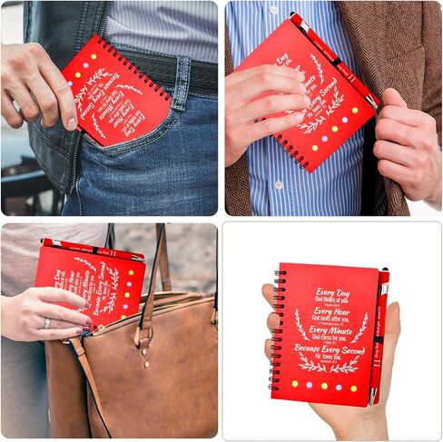 40 PCS Gulk Gifts Gifts Journal For Woman - 20 مجموعة المفكرة الدينية مع القلم المسيحي - دفتر الكتاب المقدس - هدايا الكنيسة لعيد الأم ، ودراسة الكتاب المقدس ، وتفاني الأسرة (ملونة) in Kuwait
