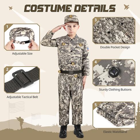 أزياء جيش هدايا للأطفال ، والأزياء العسكرية للجندي للأولاد in Kuwait