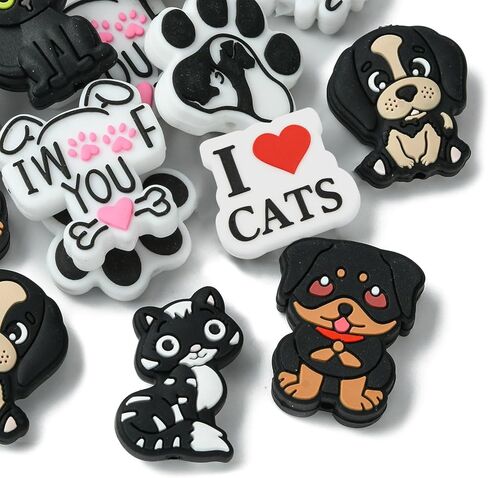 UR URLIFEHALL 10 Pcs Colorful Round Ring Food Grade Silicone Focal Beads Silicone Beadable O Rings Bulk for Keychain Making Crafts in Kuwait