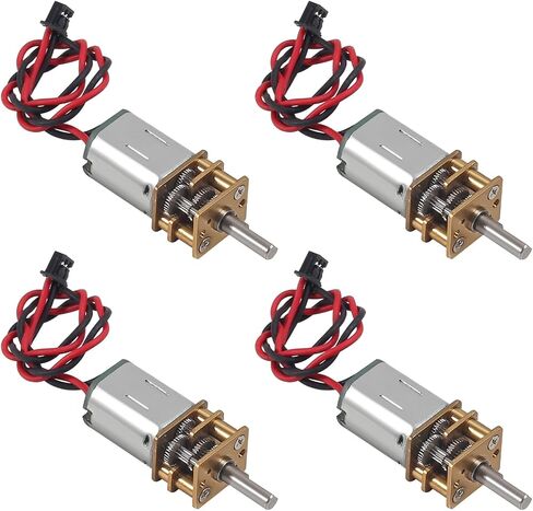 4PCS Mini N20 Gear Motor DC 3V-6V Slow Speed Full Metal Gearbox Micro Motorfor DIY Robot Car RC Toys in Kuwait