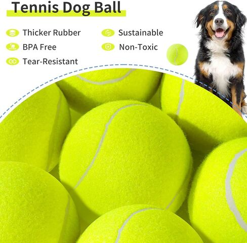 susu & wuwu Tennis Ball for Dog,Giant Large Tennis Ball for Outdoor Play Dogs, 4 inch Big Tennis Ball Dog Toy for Pet Birthday Gifts, Dog Toy Balls for Small Medium Large Dog(4 Balls) in Saudi Arabia